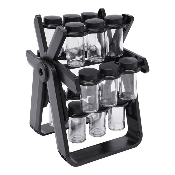 18 Jar Rotating Spice Rack  -  Smart • Stylish • Space Saving