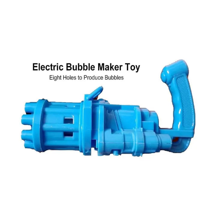 Automatic Gatling Bubble Gun Blaster – Electric Bubble Machine Toy with Solution for Kids Outdoor Summer Games