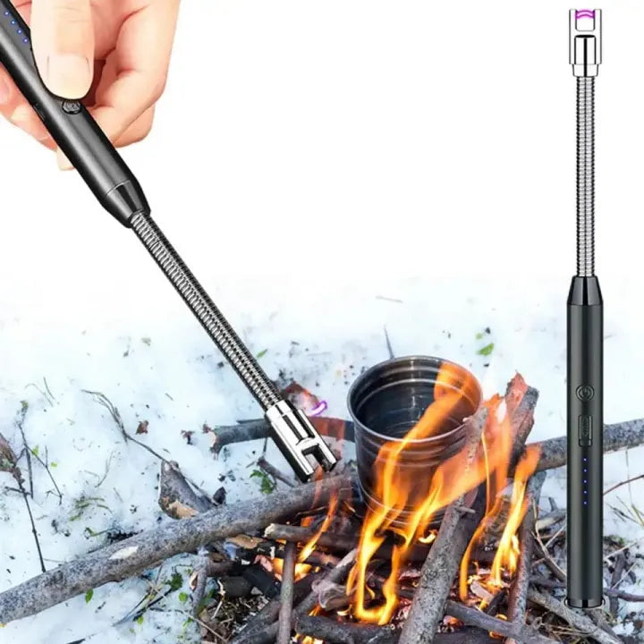Flexible Electric Arc Lighter – USB Rechargeable Windproof Plasma Igniter for Gas Stove, Candle, & Outdoor Camping BBQ